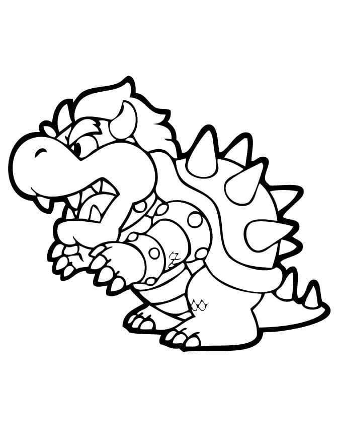 Dibujos para colorear e imprimir Bowser