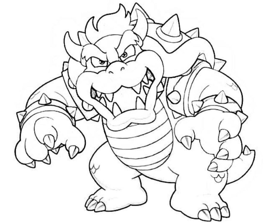 Dibujos para colorear e imprimir Bowser