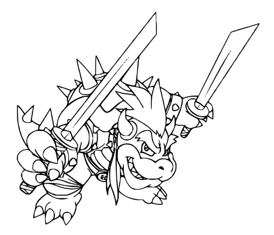 Dibujos para colorear e imprimir Bowser