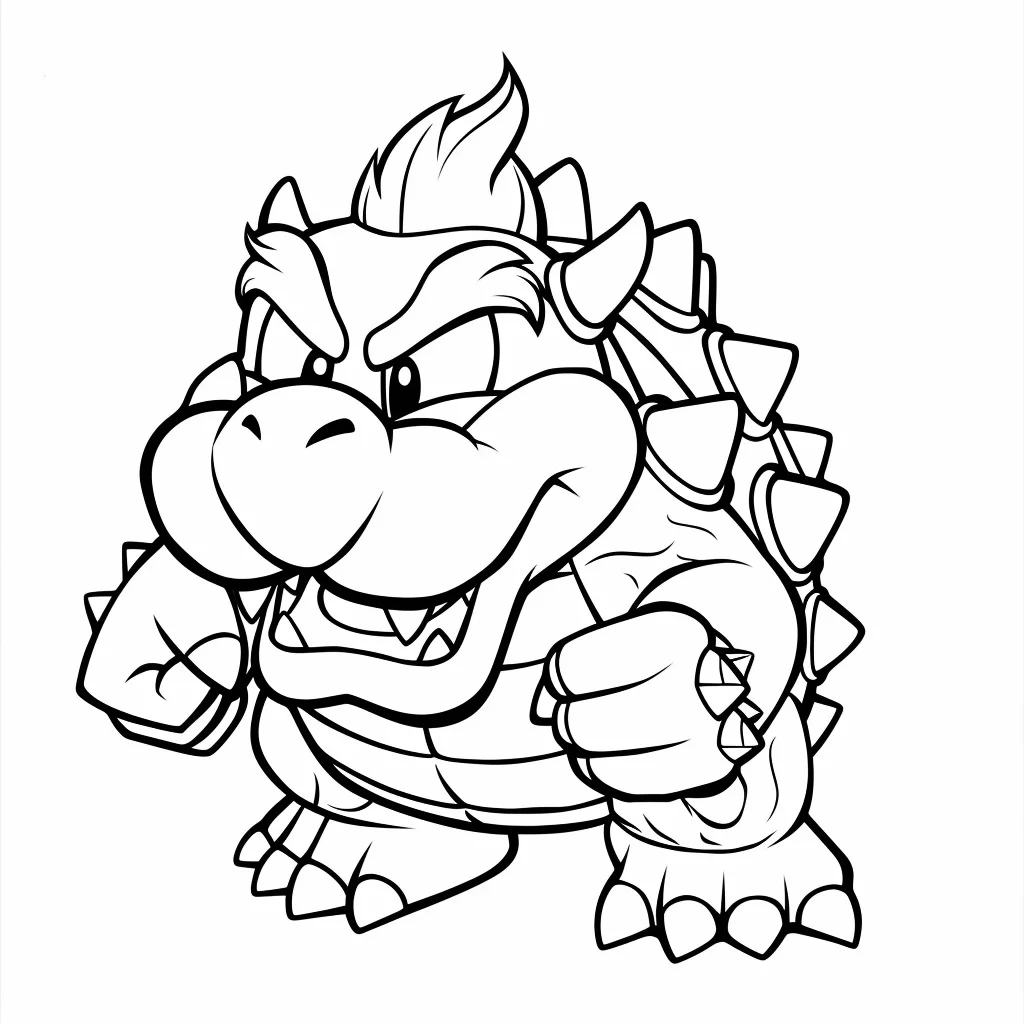 Dibujos para colorear e imprimir Bowser