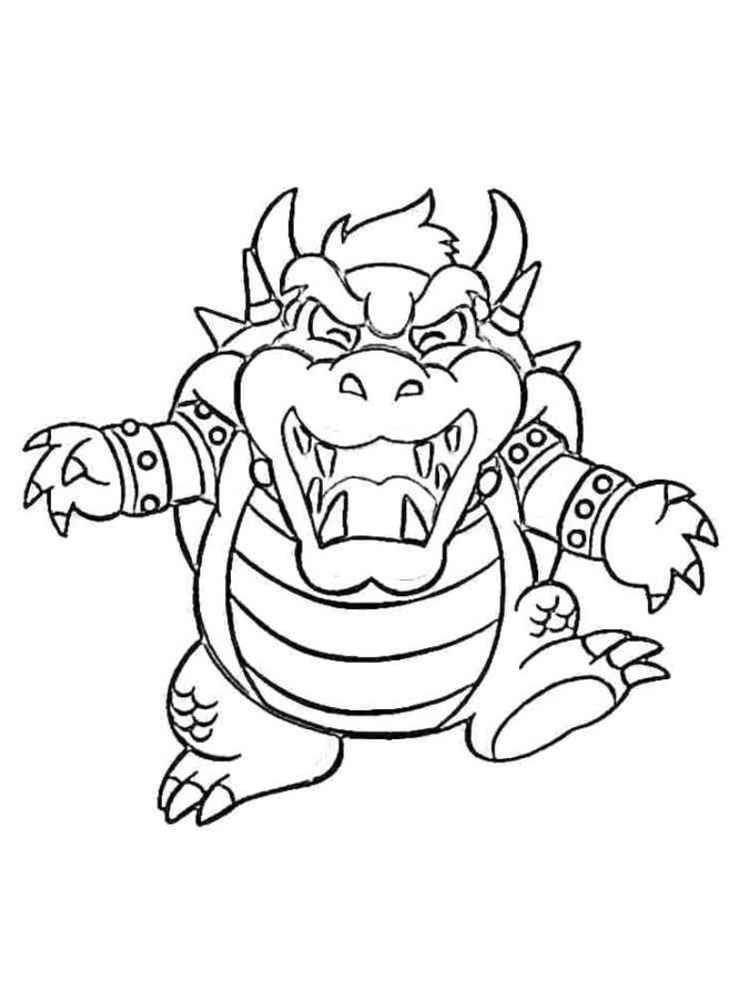 Dibujos para colorear e imprimir Bowser