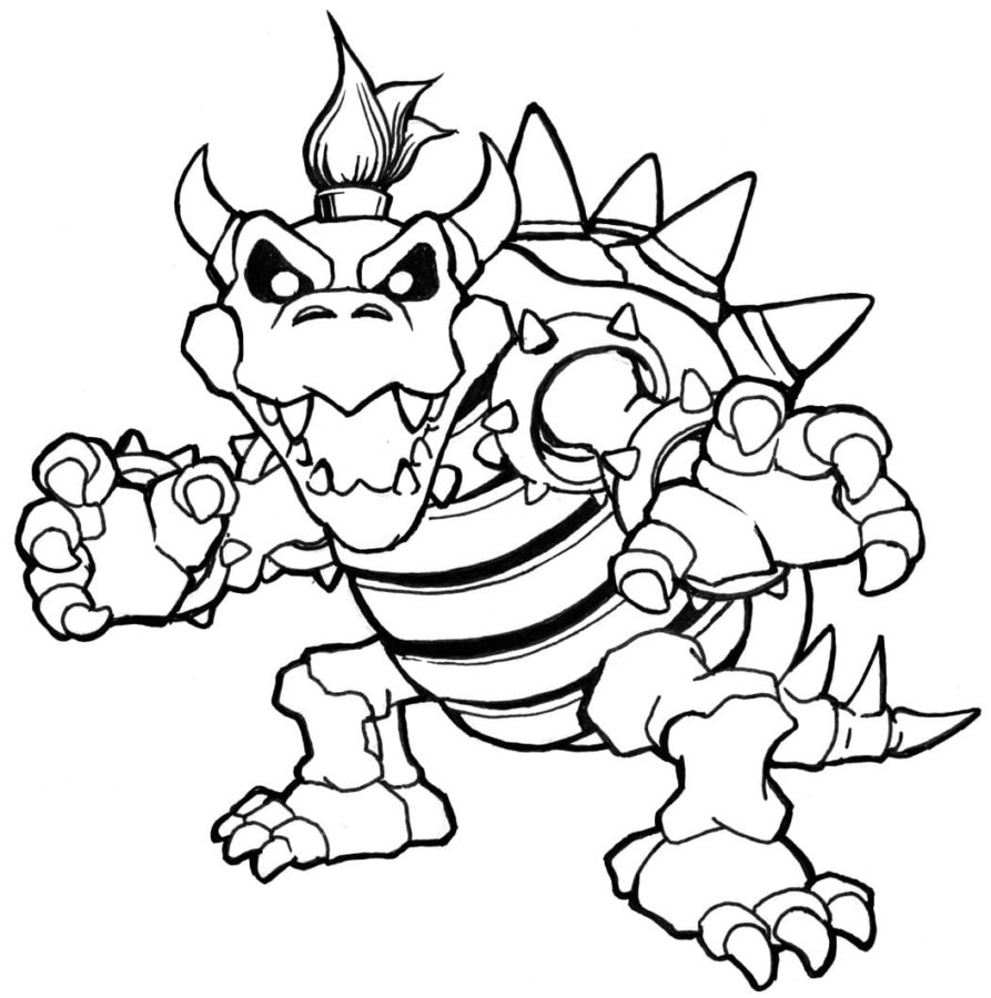 Dibujos para colorear e imprimir Bowser