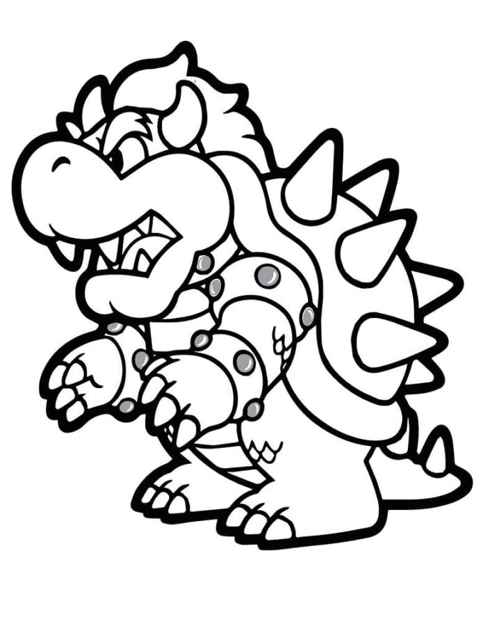 Dibujos para colorear e imprimir Bowser