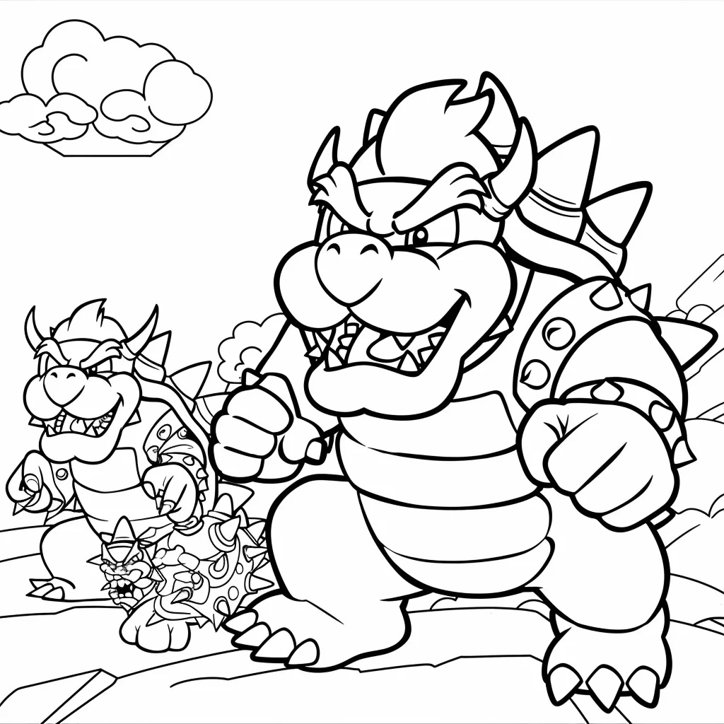 Dibujos para colorear e imprimir Bowser