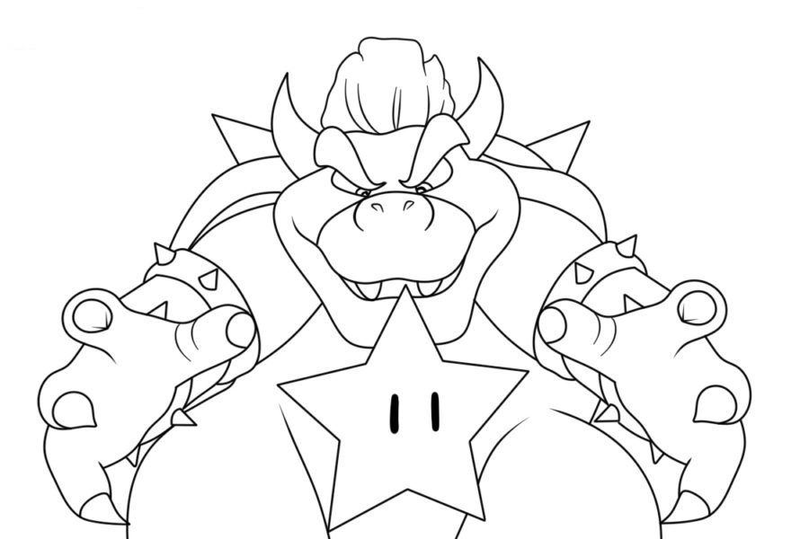 Dibujos para colorear e imprimir Bowser