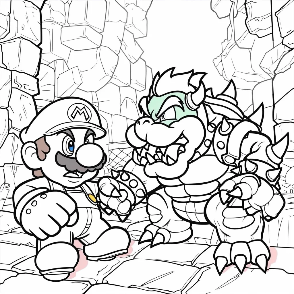 Dibujos para colorear e imprimir Bowser