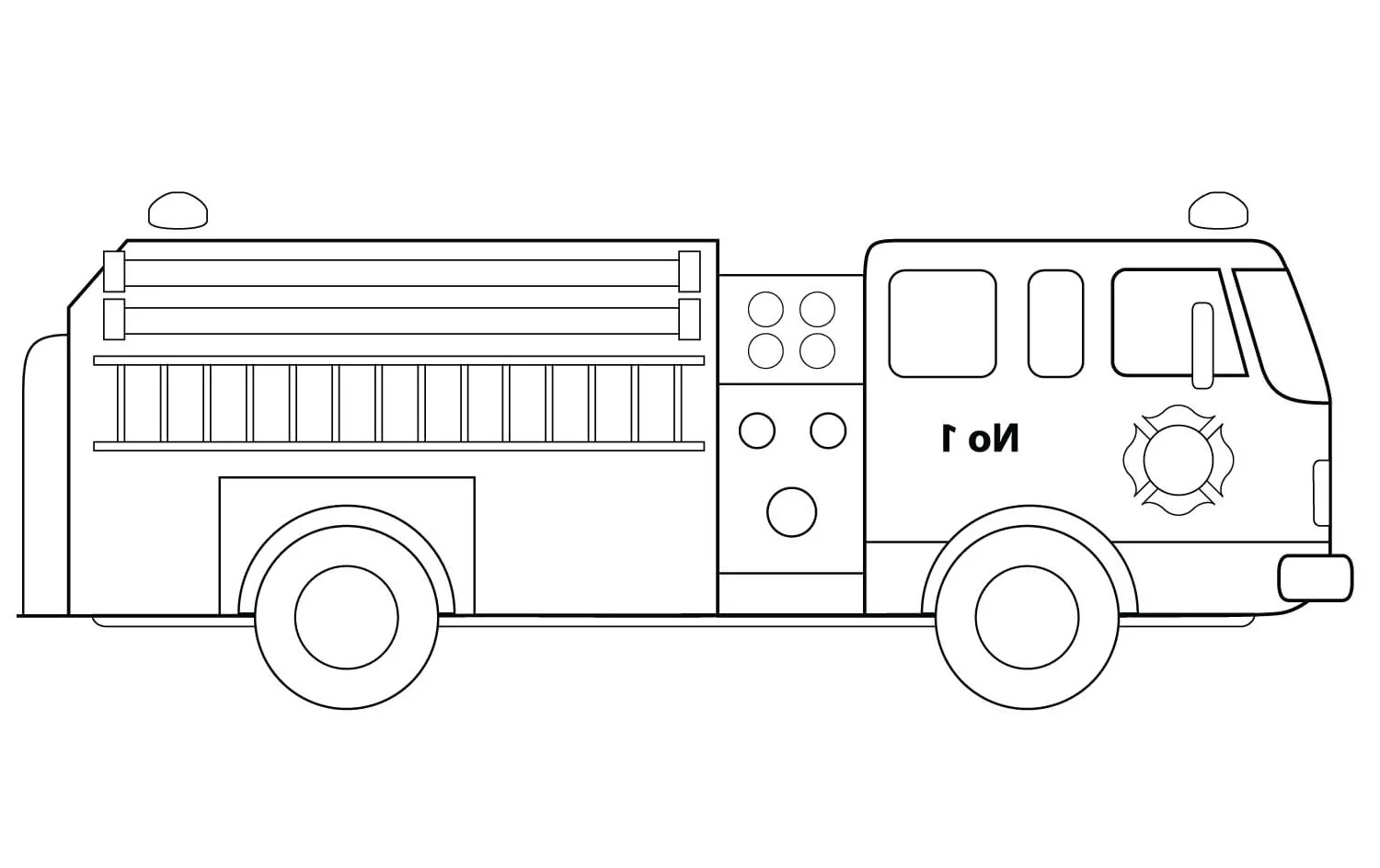 Dibujos para colorear e imprimir Camión De Bomberos