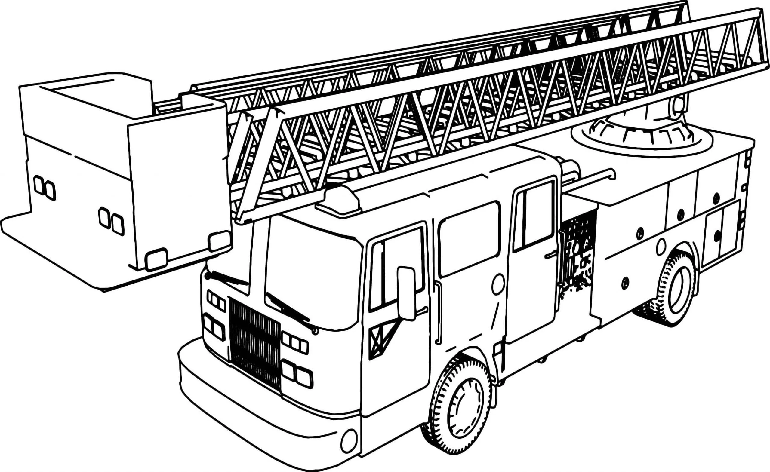 Dibujos para colorear e imprimir Camión De Bomberos