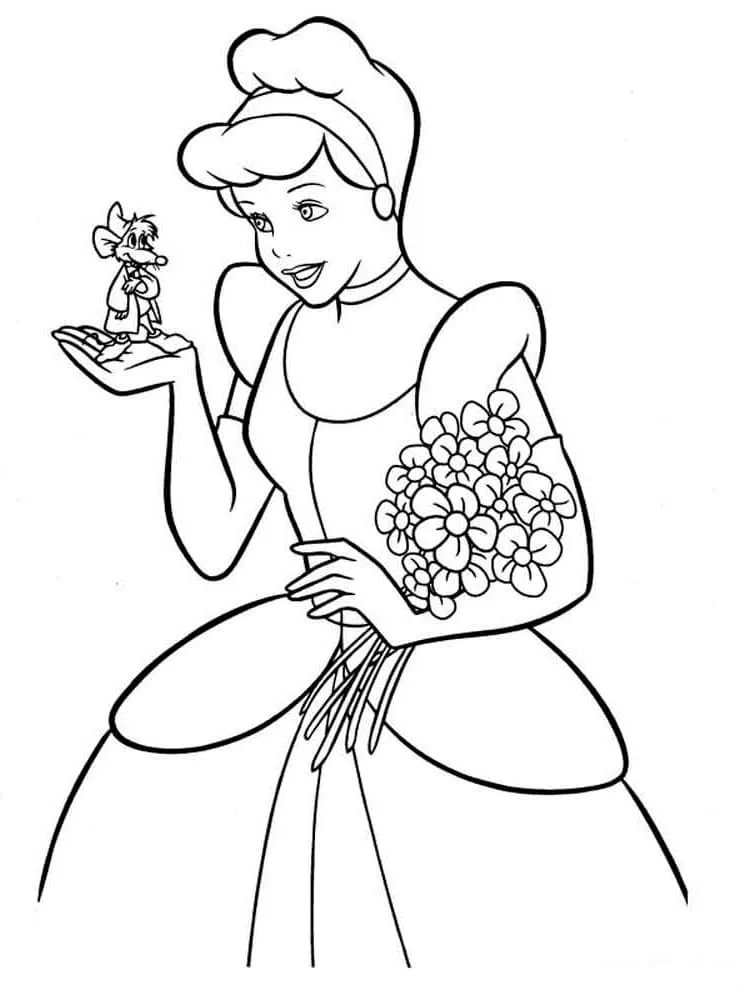 Dibujos para colorear e imprimir Cenicienta