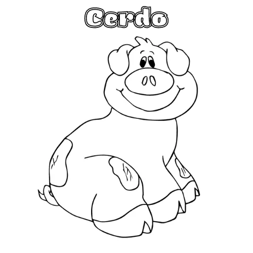 Dibujos para colorear e imprimir Cerdo