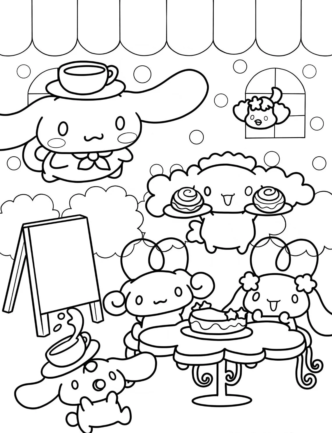 Dibujos para colorear e imprimir Cinnamoroll