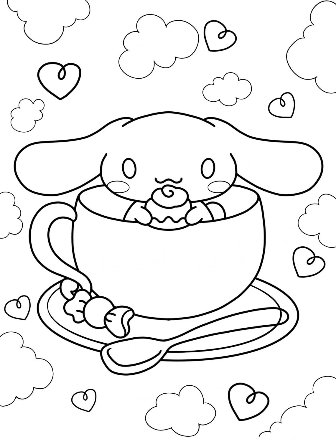 Dibujos para colorear e imprimir Cinnamoroll