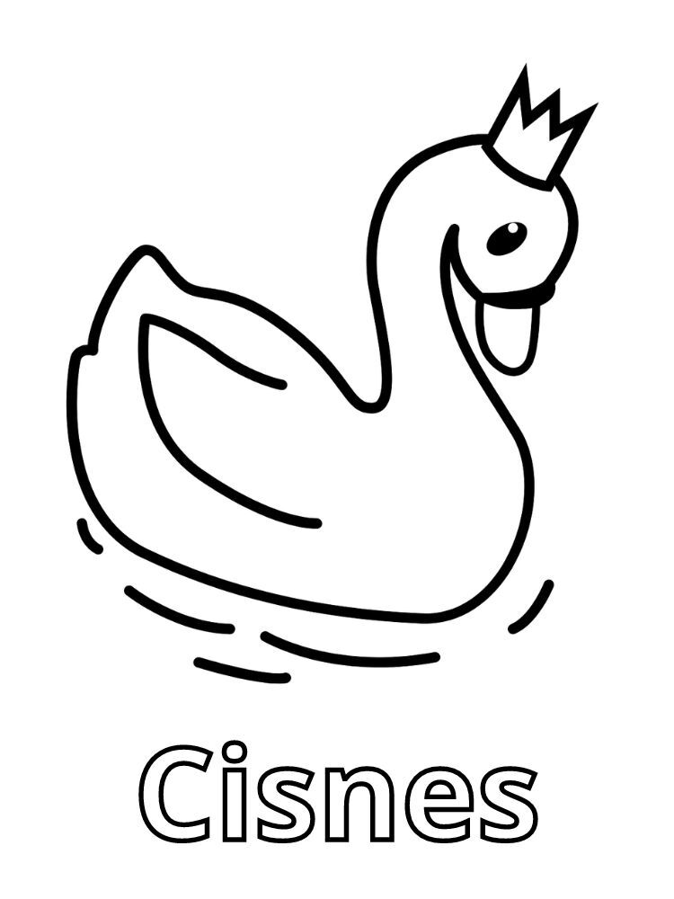 Dibujos para colorear e imprimir Cisnes