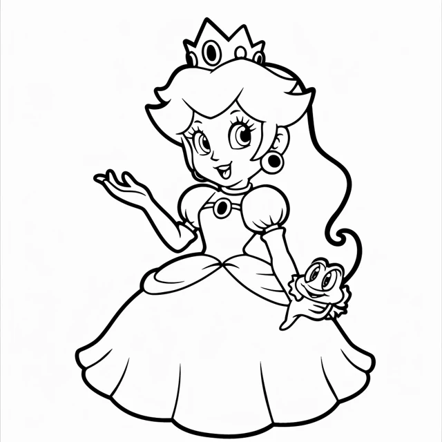 Dibujos para colorear e imprimir Princesa Peach