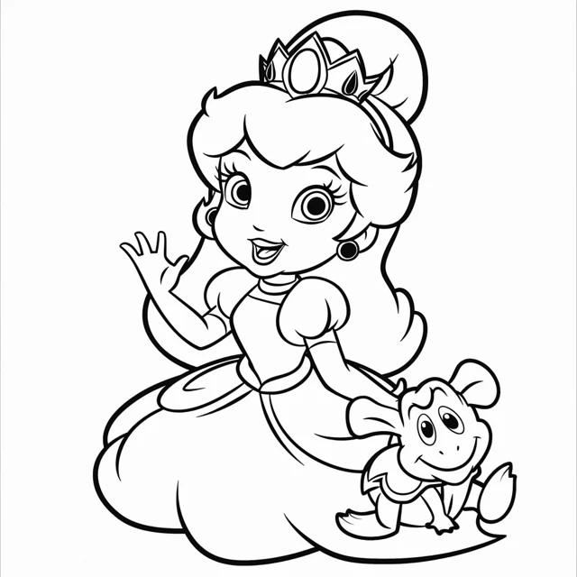 Dibujos para colorear e imprimir Princesa Peach