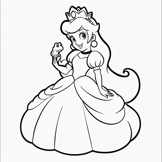 Dibujos para colorear e imprimir Princesa Peach