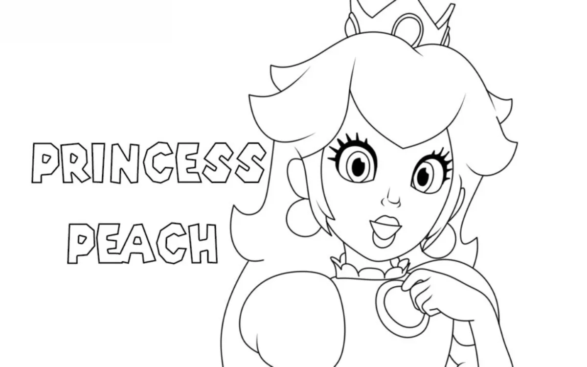 Dibujos para colorear e imprimir Princesa Peach