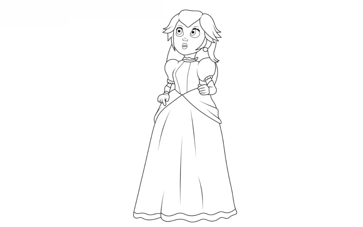 Dibujos para colorear e imprimir Princesa Peach