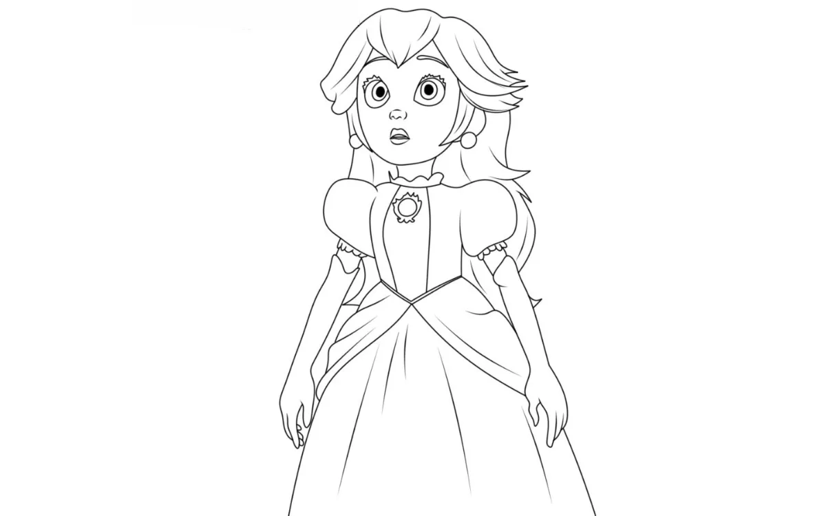 Dibujos para colorear e imprimir Princesa Peach