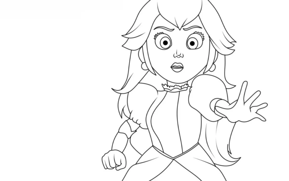 Dibujos para colorear e imprimir Princesa Peach