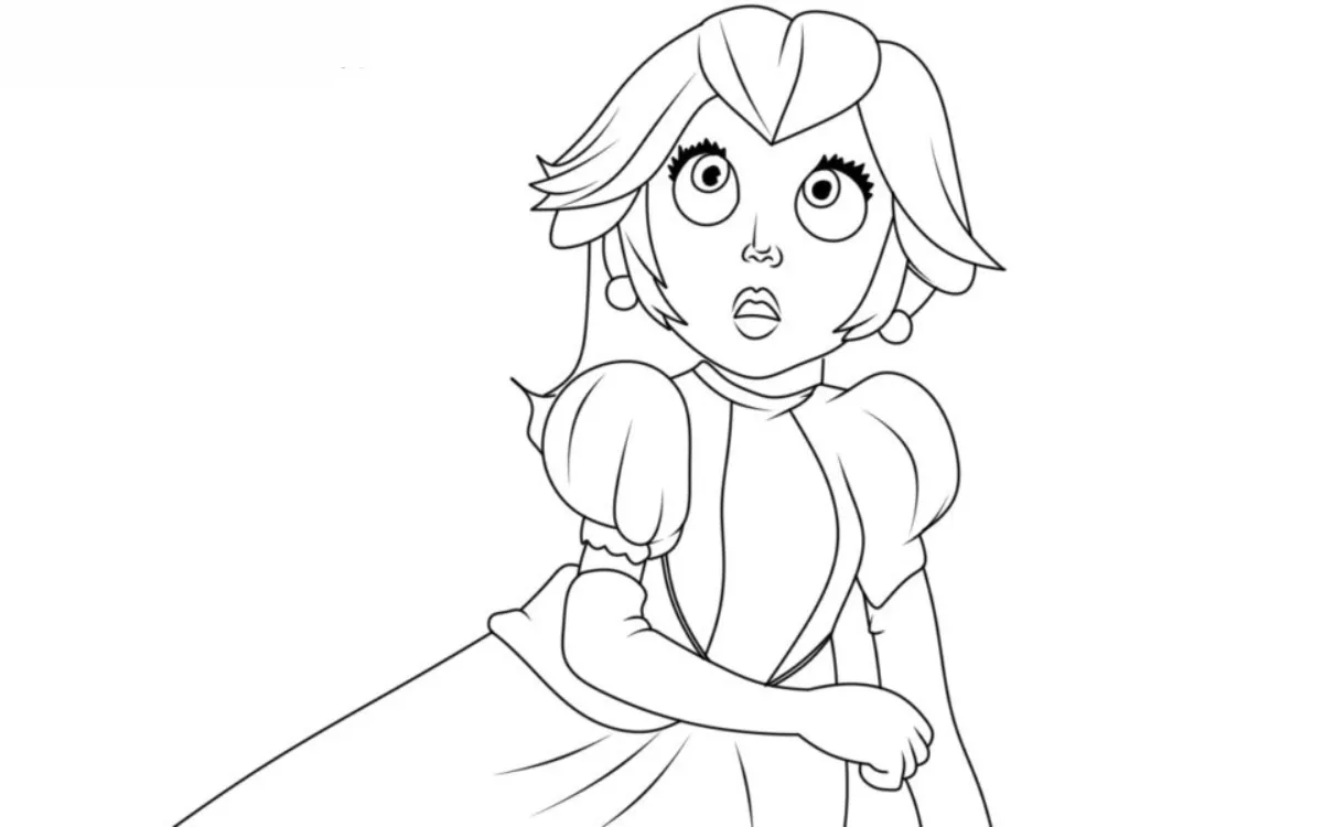 Dibujos para colorear e imprimir Princesa Peach