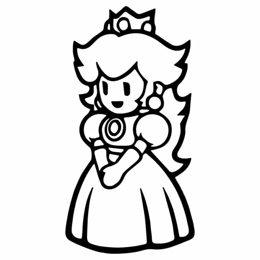 Dibujos para colorear e imprimir Princesa Peach