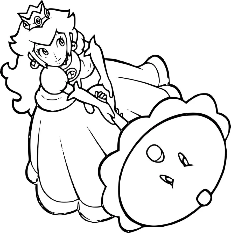 Dibujos para colorear e imprimir Princesa Peach