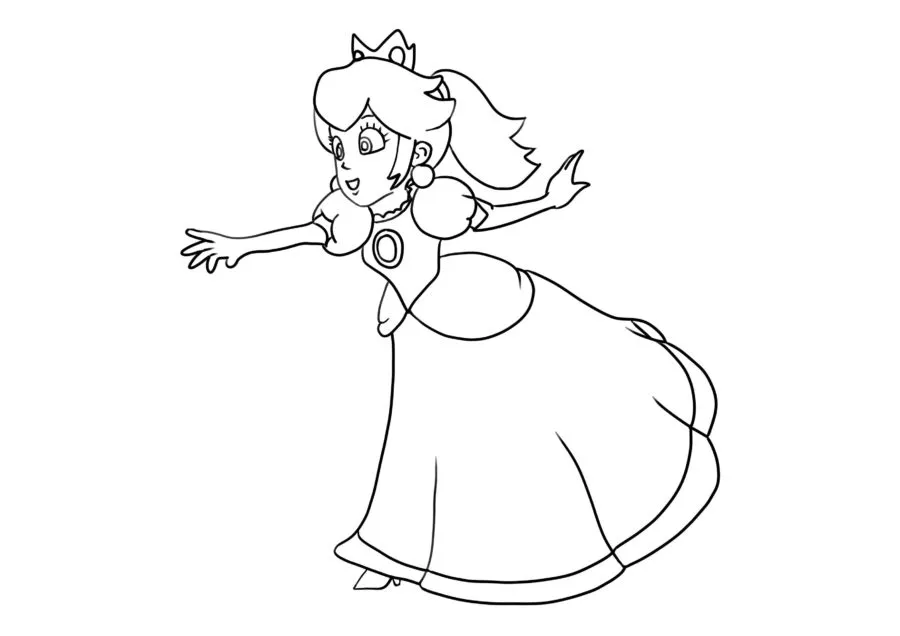 Dibujos para colorear e imprimir Princesa Peach