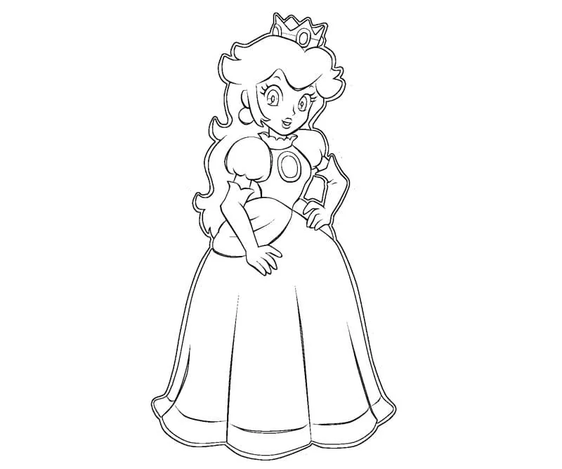 Dibujos para colorear e imprimir Princesa Peach