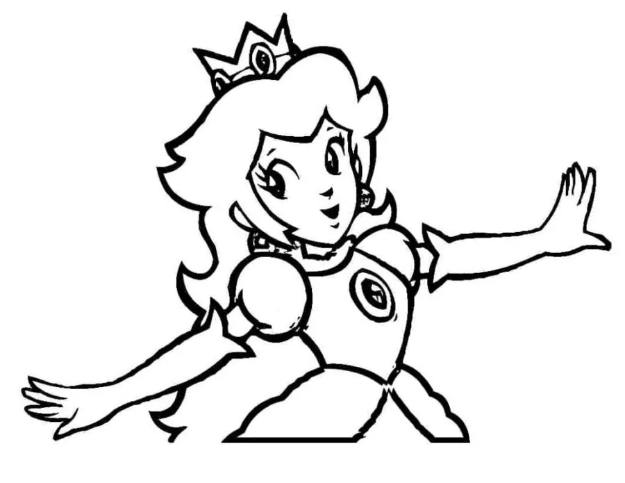 Dibujos para colorear e imprimir Princesa Peach