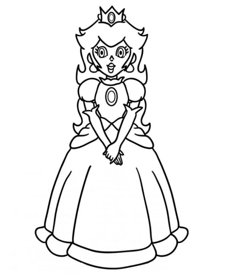 Dibujos para colorear e imprimir Princesa Peach