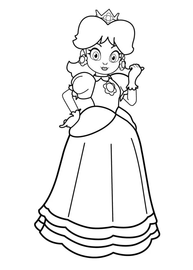 Dibujos para colorear e imprimir Princesa Peach