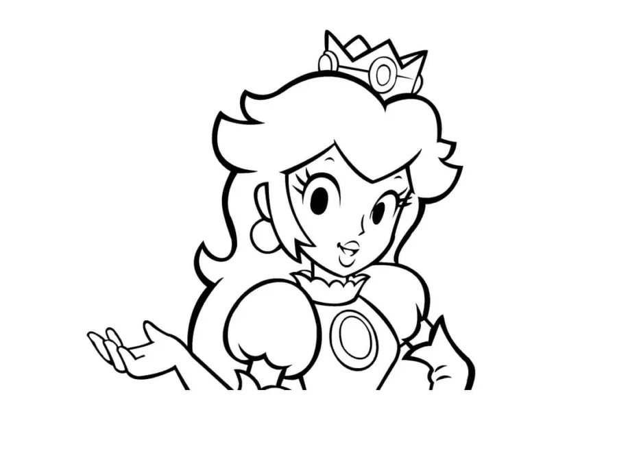 Dibujos para colorear e imprimir Princesa Peach