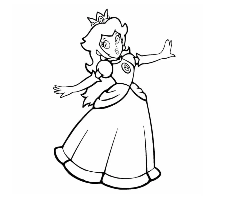 Dibujos para colorear e imprimir Princesa Peach