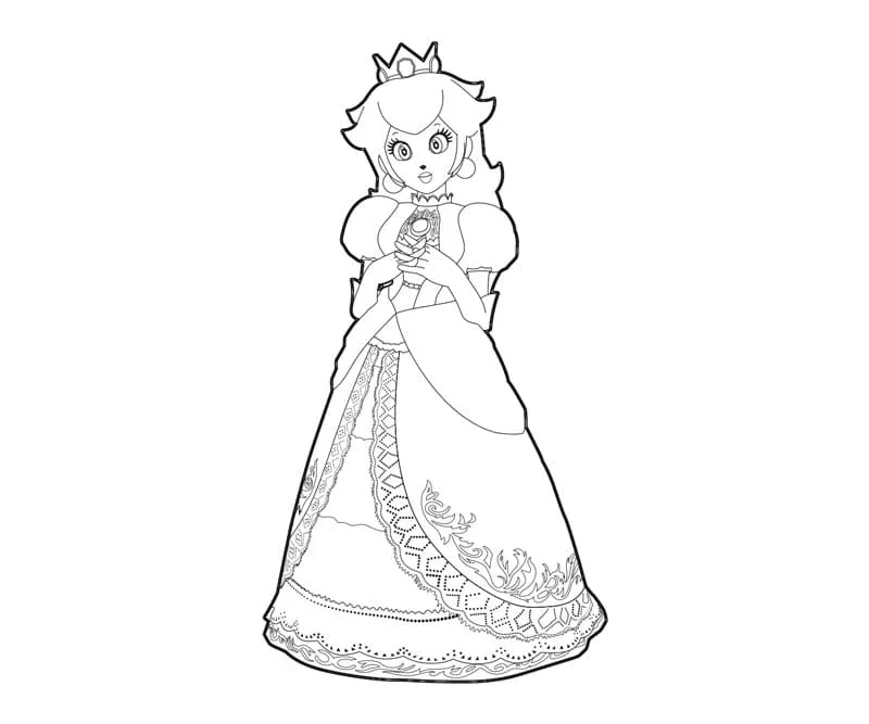 Dibujos para colorear e imprimir Princesa Peach