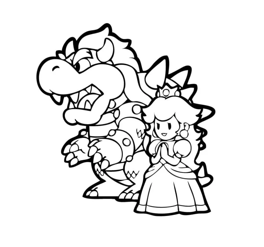 Dibujos para colorear e imprimir Princesa Peach