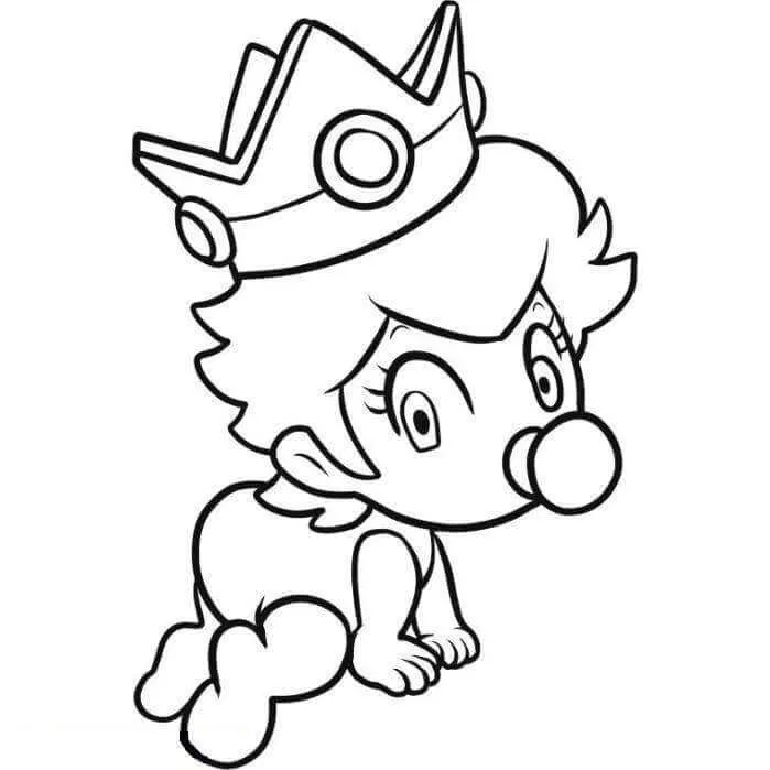 Dibujos para colorear e imprimir Princesa Peach