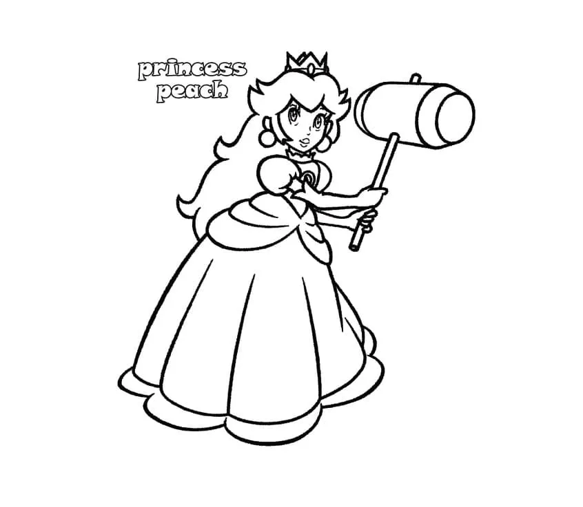 Dibujos para colorear e imprimir Princesa Peach