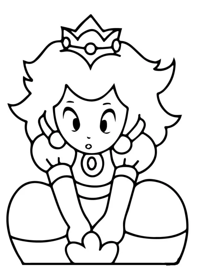 Dibujos para colorear e imprimir Princesa Peach