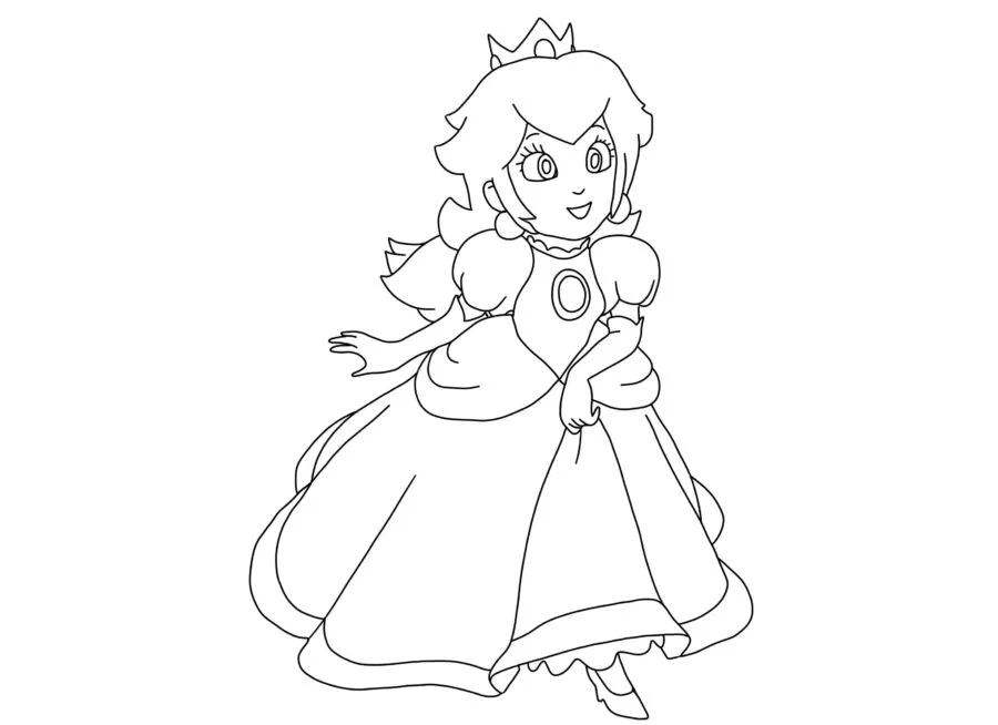 Dibujos para colorear e imprimir Princesa Peach