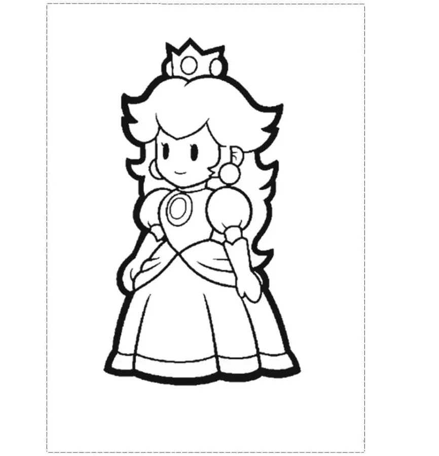 Dibujos para colorear e imprimir Princesa Peach