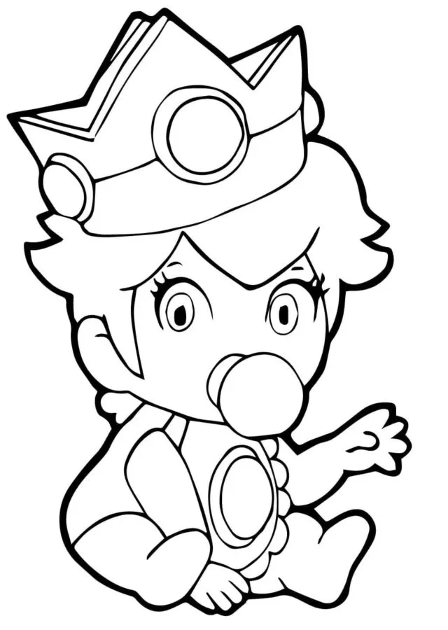 Dibujos para colorear e imprimir Princesa Peach