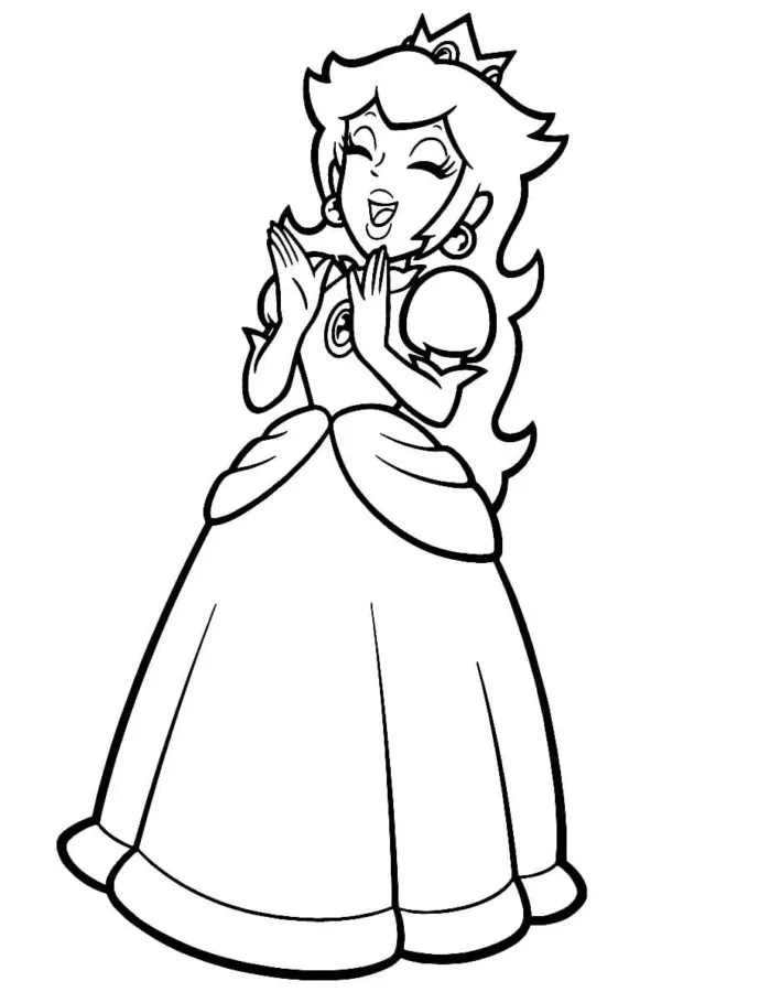 Dibujos para colorear e imprimir Princesa Peach