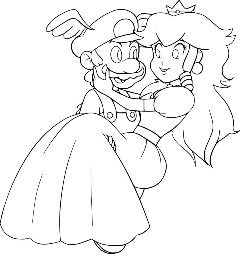 Dibujos para colorear e imprimir Princesa Peach