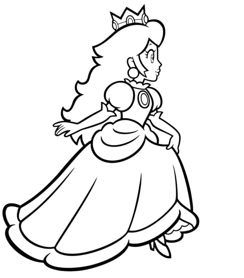 Dibujos para colorear e imprimir Princesa Peach