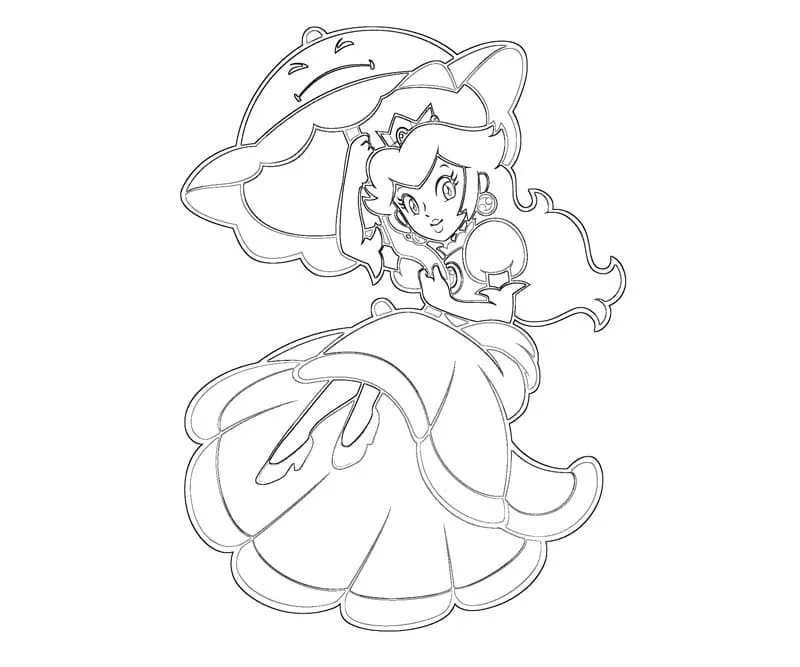 Dibujos para colorear e imprimir Princesa Peach