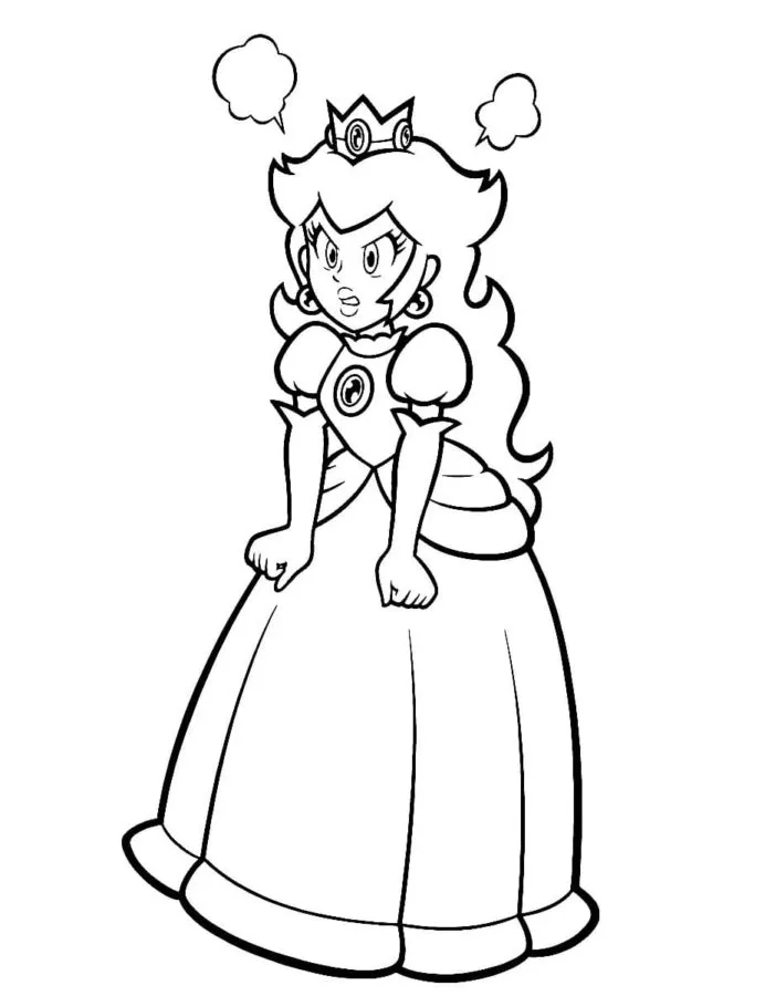 Dibujos para colorear e imprimir Princesa Peach