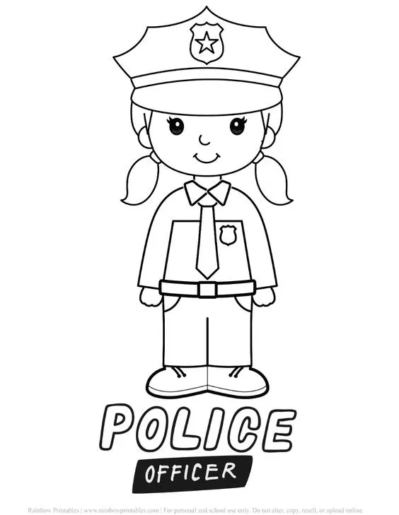 Dibujos para colorear e imprimir Policía