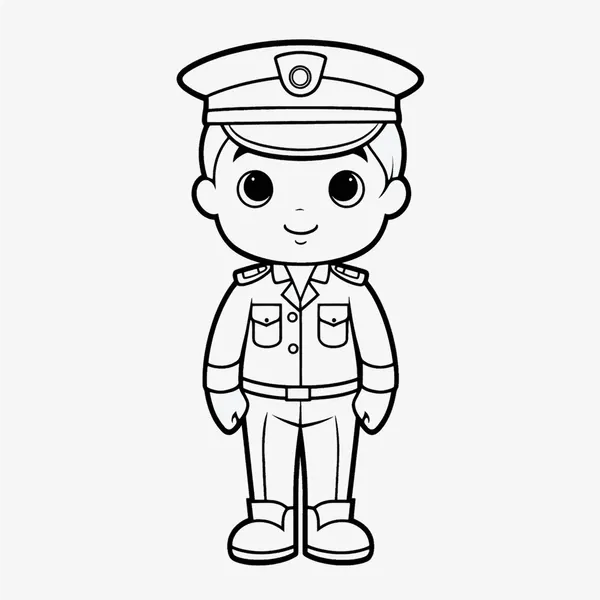 Dibujos para colorear e imprimir Policía