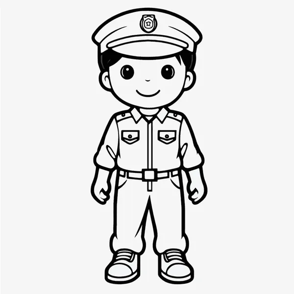 Dibujos para colorear e imprimir Policía